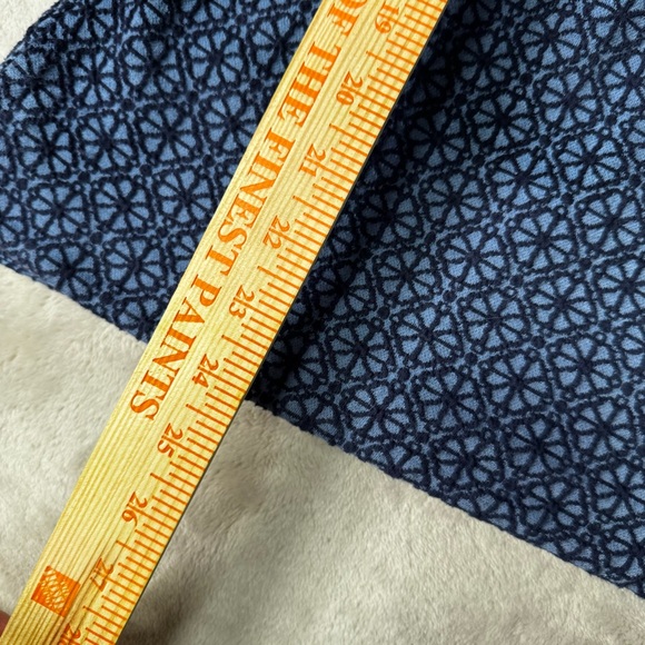 Boden Sarah Ottoman Jacquard Floral Blue Top w/ Reverse Collar 3/4 Sleeves 14 - Picture 7 of 10